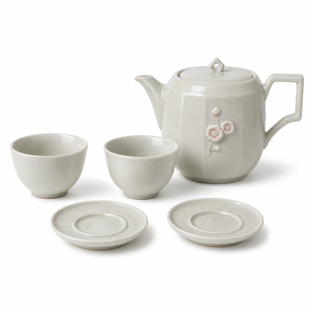Lingyun Honey-Glaze Ceramic Tea Set
