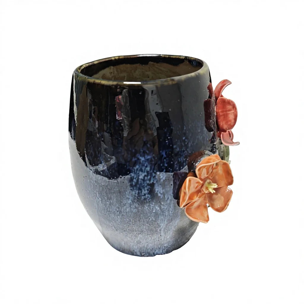 3D Floral Ceramic Mug Side View