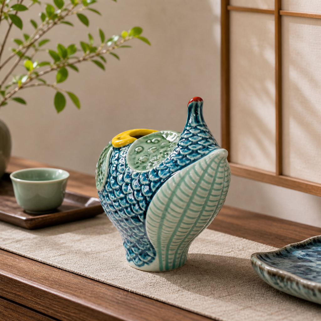 Mystic Fish ceramic relief decor lifestyle scene 2
