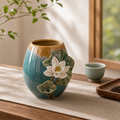 Sacred Lotus ceramic relief decor lifestyle scene 2