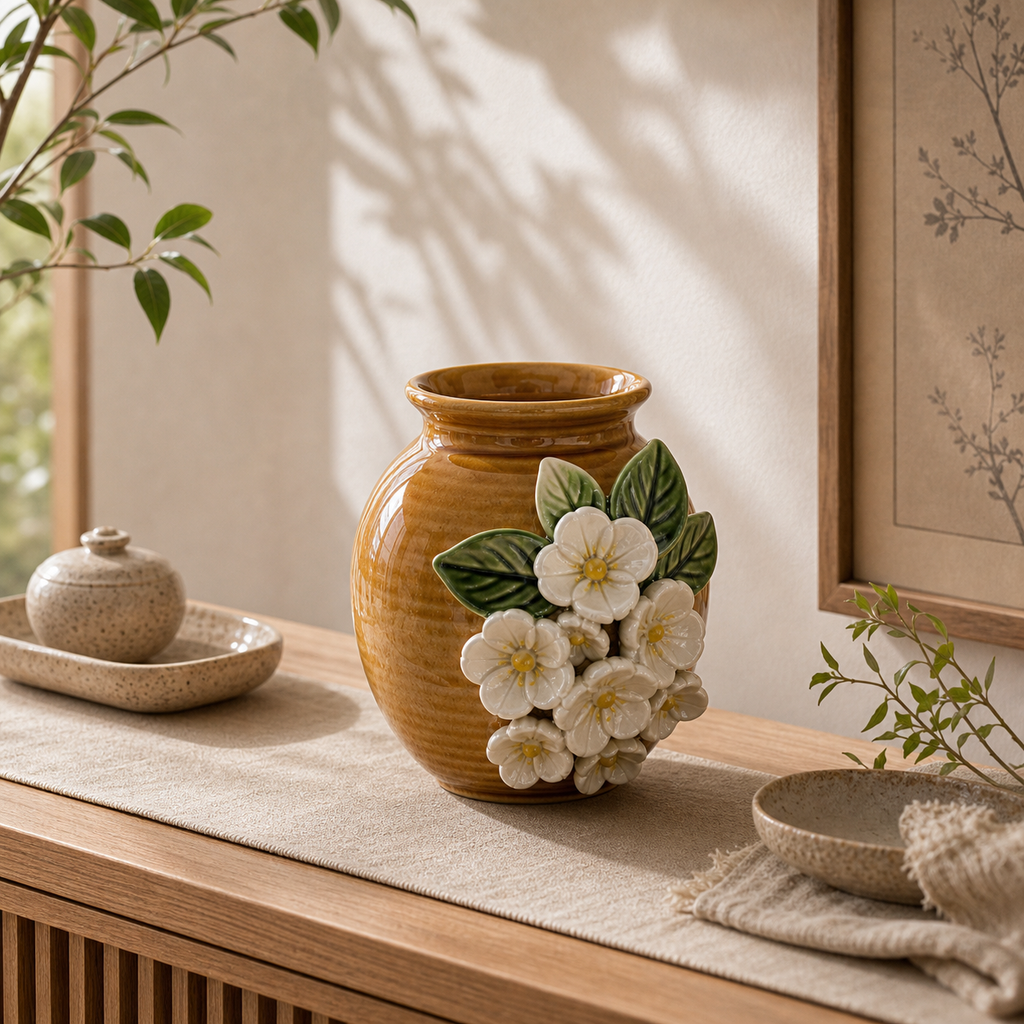 Verdurous Flora ceramic relief decor lifestyle scene 3